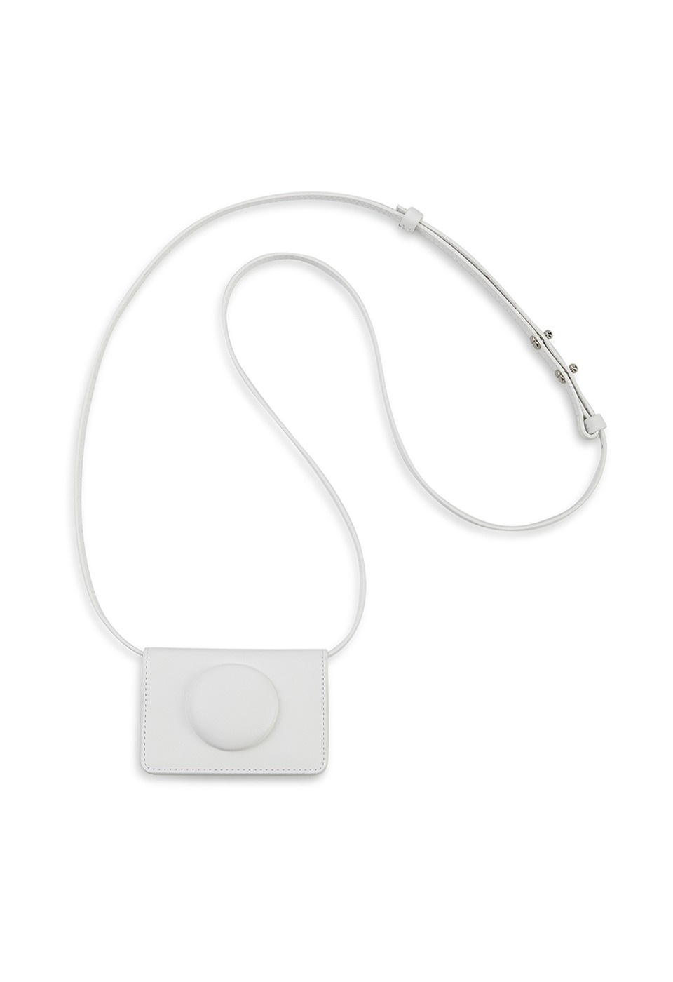 【OPEN Yy】 26SS MICRO BADGE APPLIQUÉ WALLET BAG : WHITE