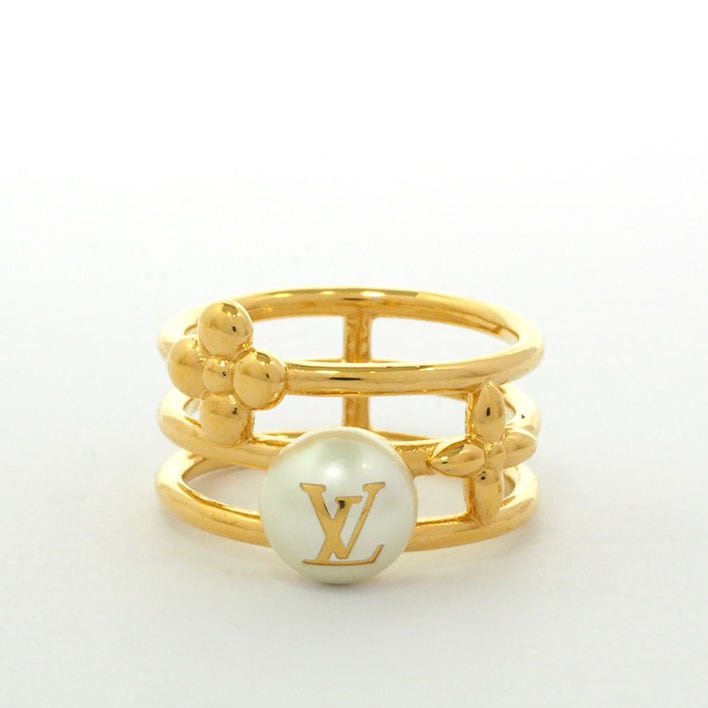 【美品】ルイヴィトン ルイザリング M1427M フェイクパール 【指輪】