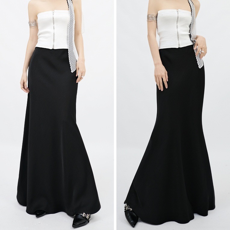 ボトムス スカート マキシ丈スカート ハイウエスト ウエストゴム マーメードスカート マキシ丈 かわいい 大人可愛い きれいめ シンプル 上品 おしゃれ かっこいい カジュアル こなれ感 個性的 5,508円
