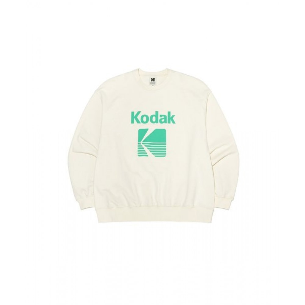 KODAK (コダック) カラーアイセミオーバーフィットスウェットシャツアイボリー