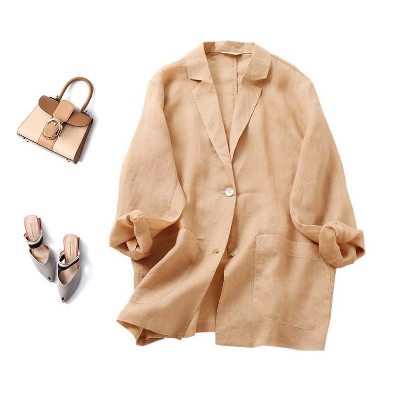 レディース ジャケット シャツ アウター 上着 羽織 前開き レザージャケット ライダースジャケット ロング 長袖 袖あり Vネック ワイド フェミニン ポケット 透け感 ボタン 薄手 かわいい