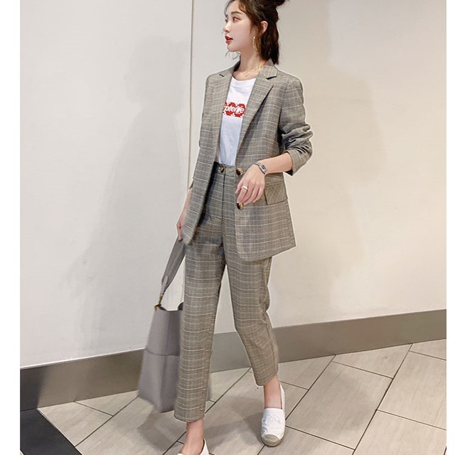 経典ブランド レディース トップス セットアップ スーツ 9分丈 長袖 襟付き 細身 上下セット 大人可愛い パンツスーツ サイズ Xl Sindsepers Org Br