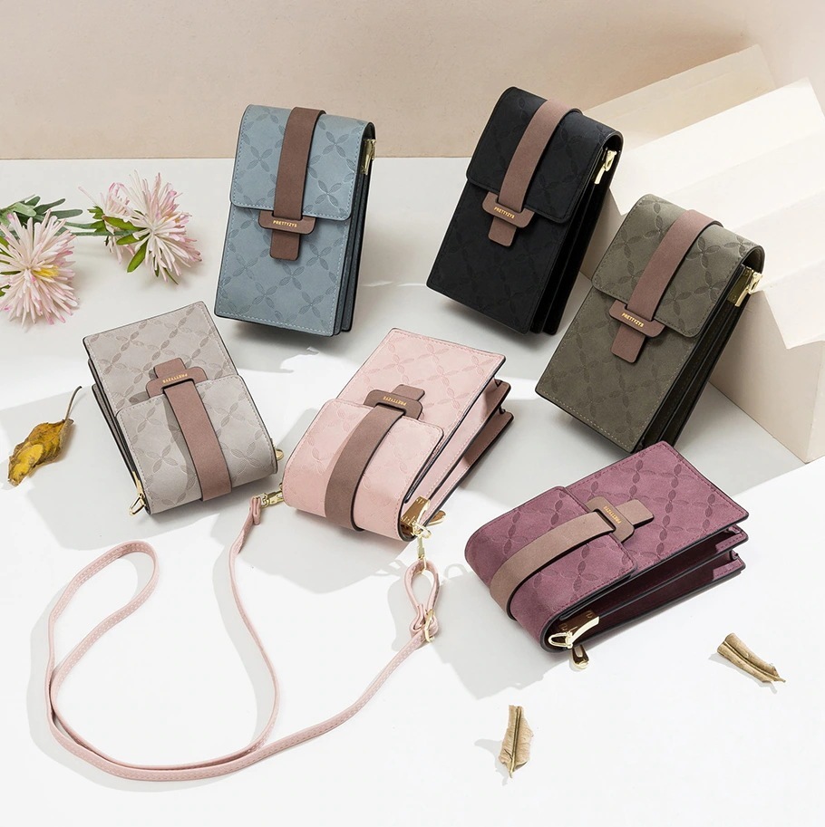 大人気！ スマホポーチ ショルダー バッグ レディース お財布ポシェット 斜めがけ スマホ収納 携帯ポーチ 軽量 ショルダーバッグ