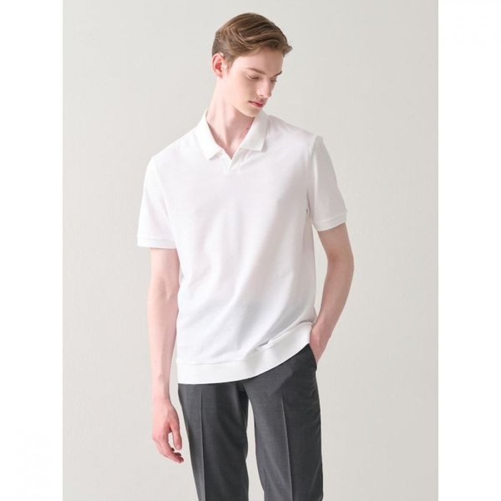 [ギャラクシー] エッセンシャルハーフポロネック T シャツホワイト (GA4342O021)