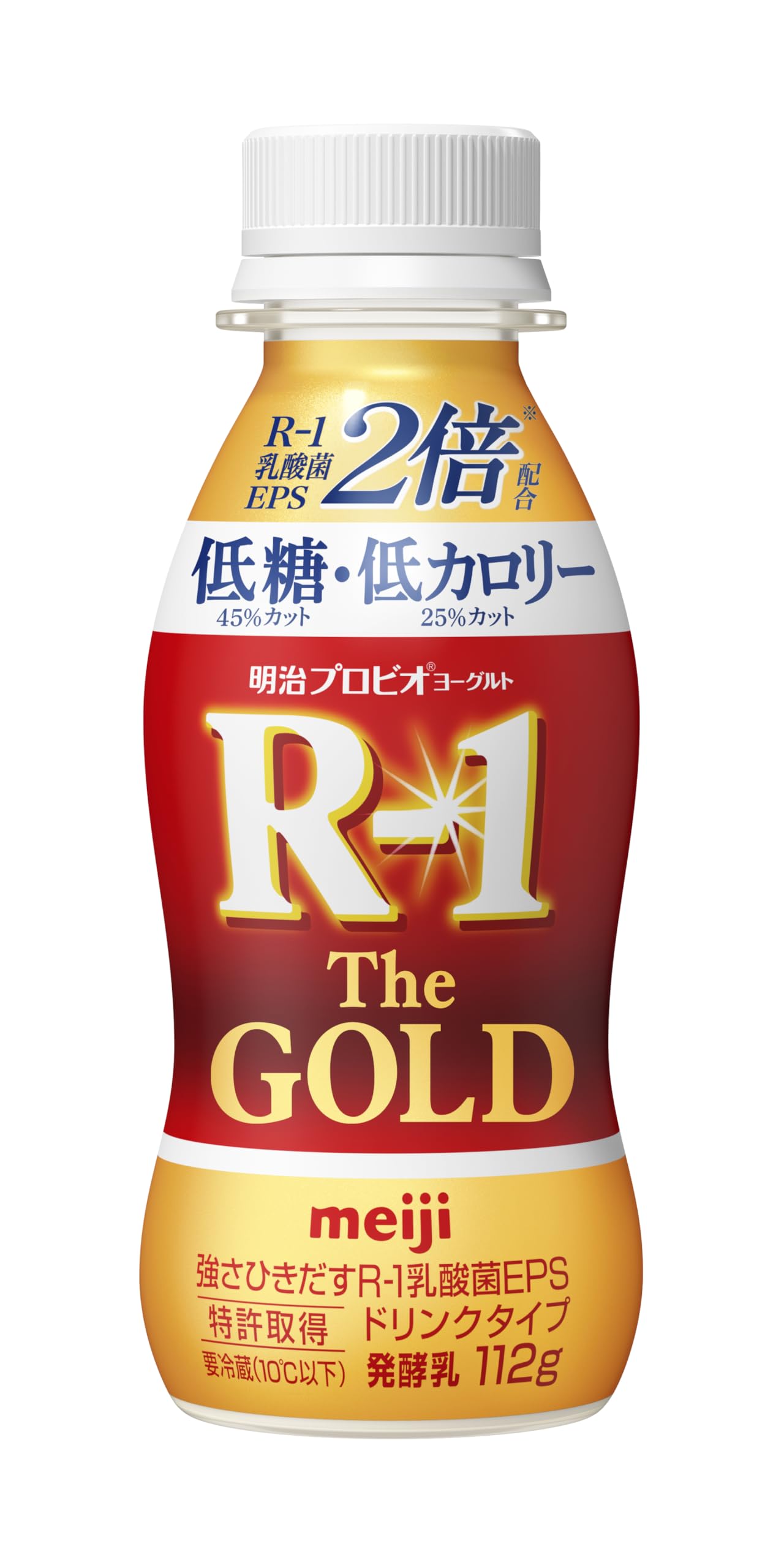 【Amazon.co.jp限定】明治プロビオヨーグルトR-1 ドリンクタイプ The Gold 低糖・低カロリー 112g×24本 強さひきだす乳酸菌【クール便】