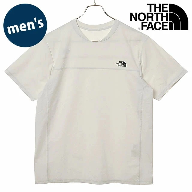 メール便 ショートスリーブテッククルー [NT22599-GS] メンズ TNF アウトドア トップス 半袖Tシャツ 抗菌防臭 グレイッシュホワイト 正規取扱店