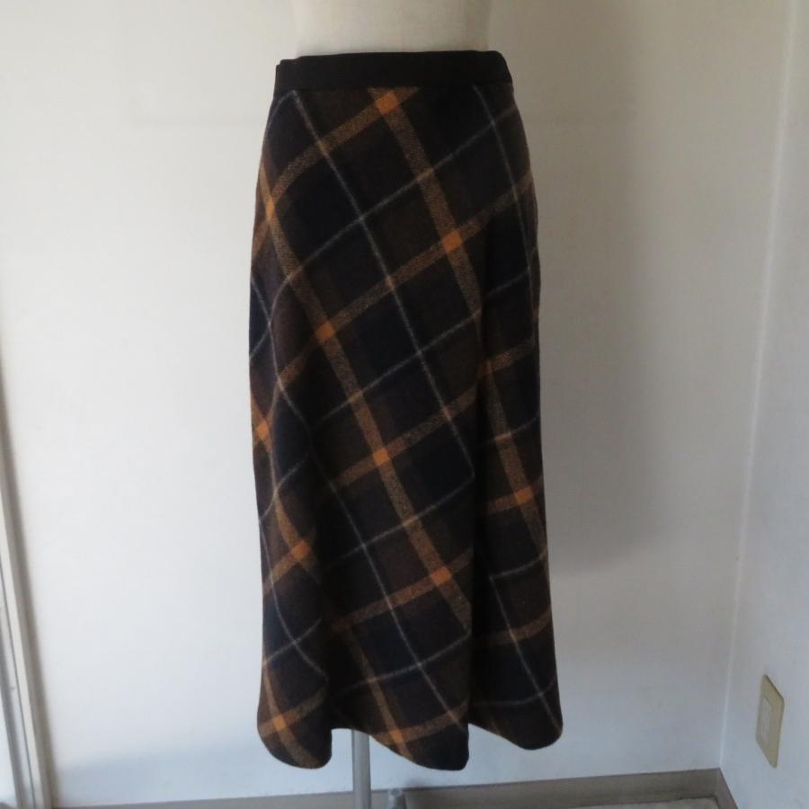 エコウールチェックバイヤススカート（ディセット）