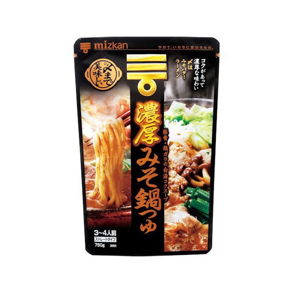 〆までおいしい 濃厚みそ鍋つゆ ストレート 750g ×12 メーカー直送