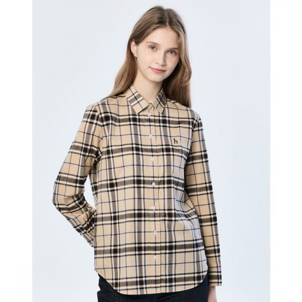 [25SS] クラシックチェックシャツベージュHSSH5AC12I2