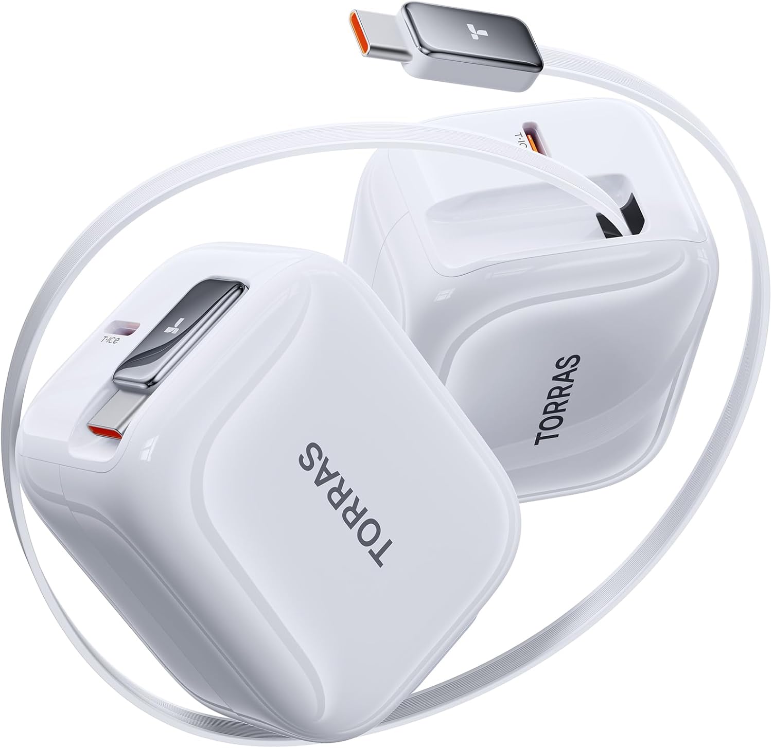 最強版巻き取り式 TORRAS FlexLine 40W 充電器 type-c 急速充電器 2ポート 巻き取り式 タイプcケーブルー体型 折りたたみ式プラグ 張 PSE技術基準適合 父の日プレゼント 6,739円