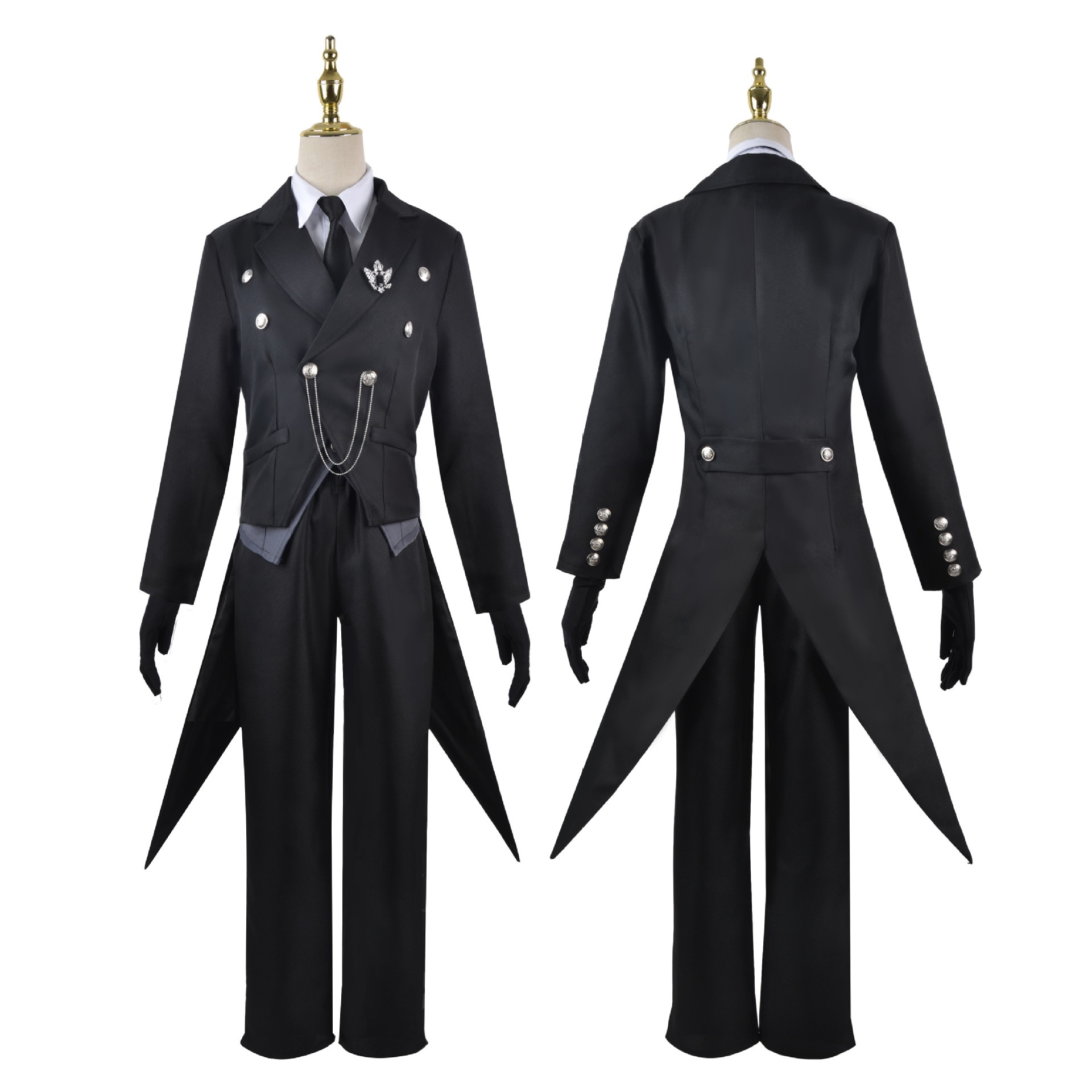 11black Deacon Costume Sebass Cosplay Clothing Housekeeper Tianan Tuxedo Charles Anime Cos