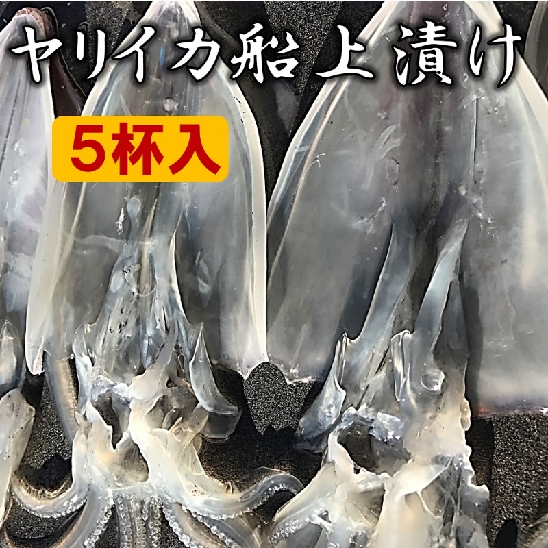 ヤリイカ船上漬け 5杯入り 冷凍 送料無料 あす楽 化粧箱入り 福岡　玄界灘　やりいか 烏賊 沖漬け 無添加 手造り 本物志向 新鮮 海鮮 ギフト 贈り物 お持たせ プレゼント いか 槍イカ 一本釣り