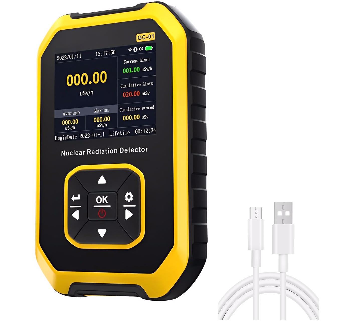 放射線測定器 ガイガーカウンター 測定器 スピリットボックス 高精度 輻射測定 核射量 便利な放射線検出器 放射線計測器 β線/γ線/X線測定 警報機能 エネルギー補償型GMチューブ 核放射能 デジタ