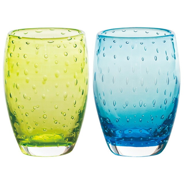 ザッフェラーノ ボリカンテ ペアタンブラー ライトブルー&グリーン 8,490円