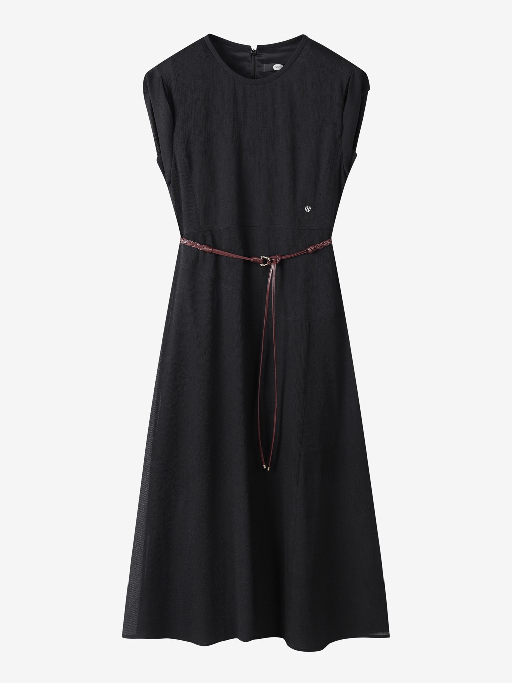 DEWL ベルテッド シフォン ロング ワンピース