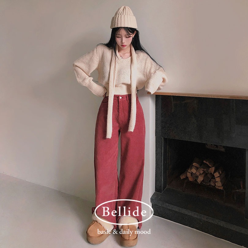 [MADE] カラフルコーデュロイワイドパンツ pt1381