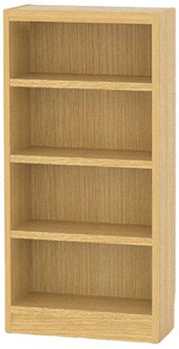 白井産業 【タナリオ オーダーメイド タイプ】 木製 本棚 ラック 高さ90 幅40 奥行19cm 隙間収納 ナチュラル オーク1 棚板3枚(TNL-EM9040ATF2NA)