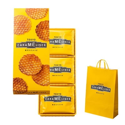 他サイト： 【手提げ袋付き】東京カラメリゼ (12枚入り) スイーツ 焼き菓子 御年賀 菓子折り 御挨拶 粗品 ギフト お菓子 記念品 景品 粗品 プレゼント 東京みやげ 手土産 ギフト プチチュー 上野風月堂の商品画像