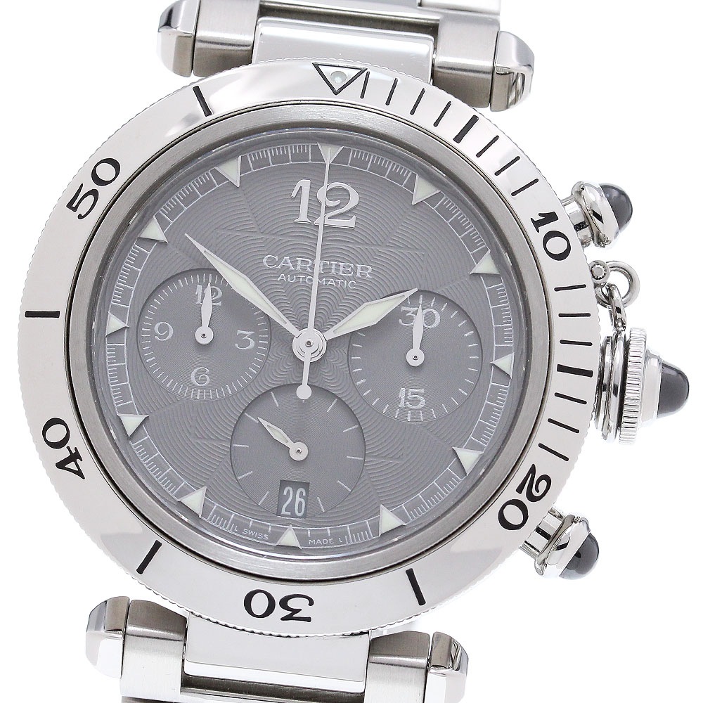 カルティエ CARTIER W3107355 パシャ 38 デイト クロノグラフ 自動巻き メンズ 良品 _860523【中古】