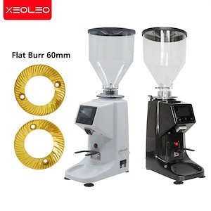 Xeoleo-電気コーヒーグラインダー,200W,フラットコーヒーグラインダー,タッチパネル付き,750g