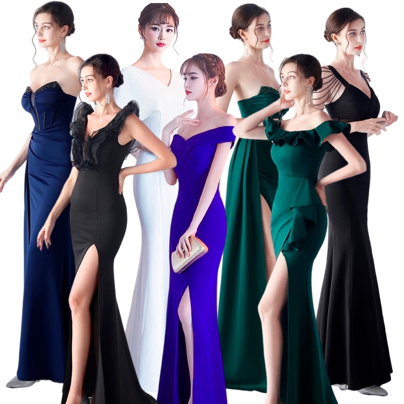 12月新品パーティドレス パーティードレス ワンピース 礼装ロングドレス マーメイドライン パーティー ナイトドレス スパンコール 演奏会 発表会 卒業式 合唱団