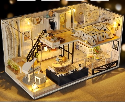 手作り小屋屋根裏をDIYして小さな家の別荘の模型おもちゃを作る 誕生日プレゼント 5,726円