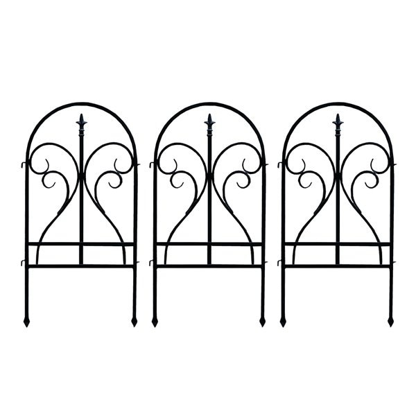 ガーデンフェンス アイアンフェンス フェンス 3枚組 イージーフェンス 連結 ミニフェンス 8,041円