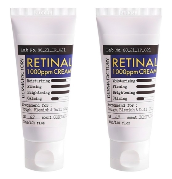 レチナール1000ppm ナイトクリーム 30ml 2個セット ビタミンA誘導体 高濃度レチナール 弾力保湿 ナイト用 全肌用 低刺激 凸凹肌対応