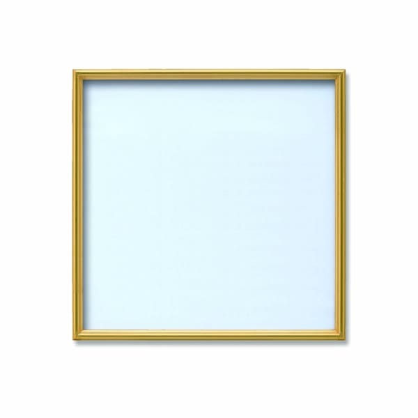 ( 角額 )正方形額 350角 350×350mm ゴールド 壁掛けひも アクリル付き フレーム 額縁 額