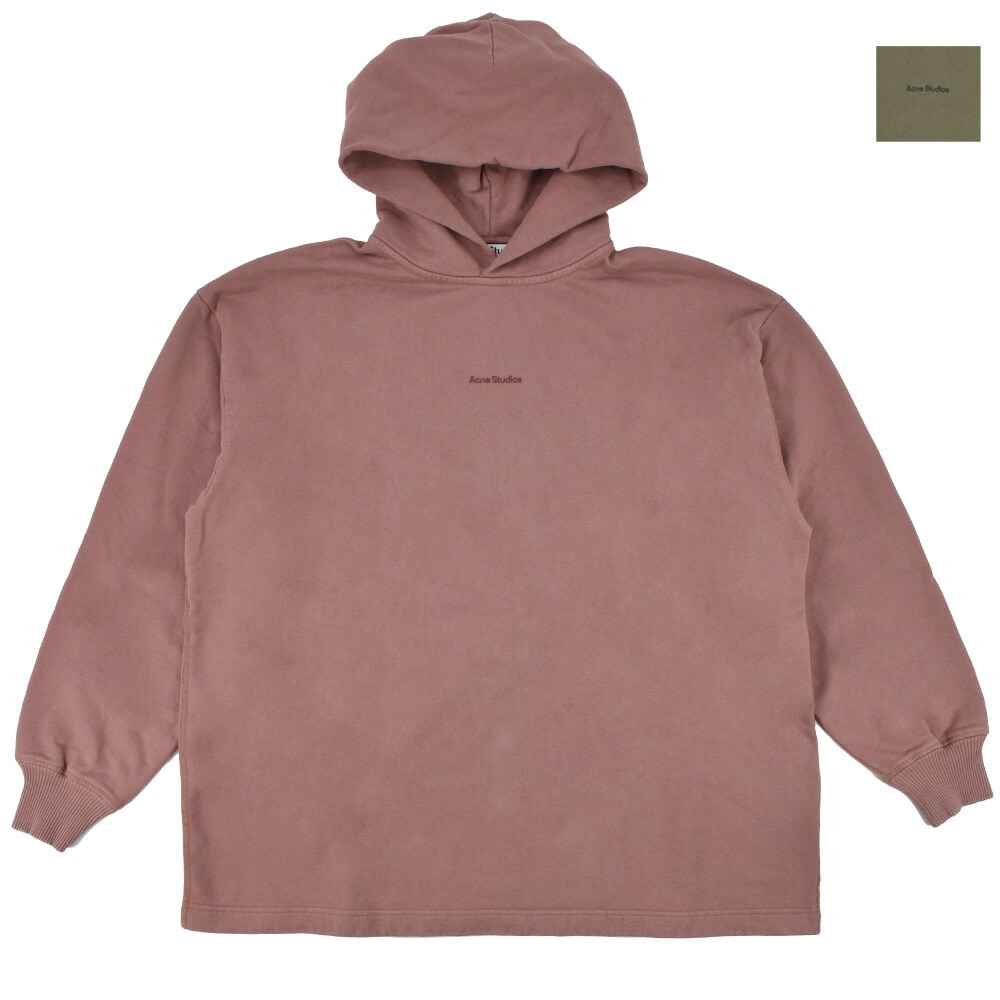 アクネストゥディオズ パーカー レディース フーディー プルオーバーパーカー スウェット ピンク グレー Acne Studios Fikka Stamp[ai0083]