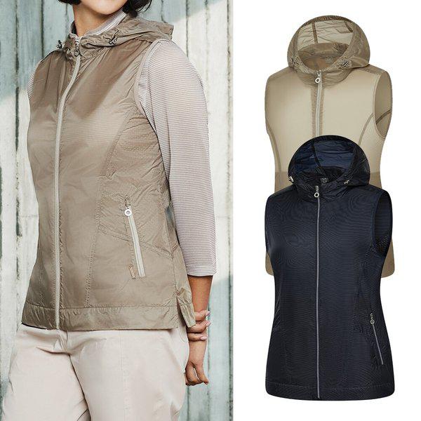 女性 春 パンチング フード ベスト ネルナ(女) KTV7146W