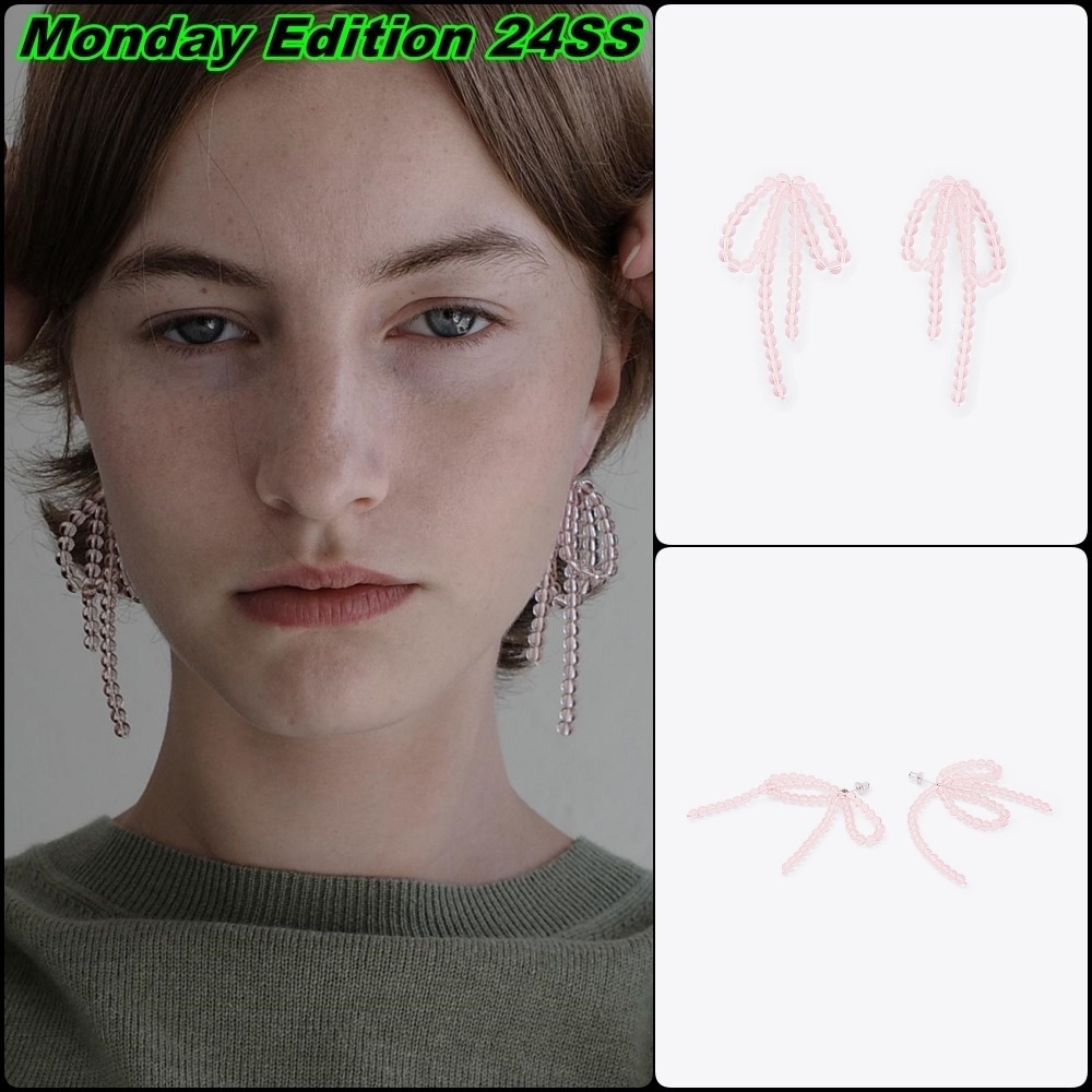 【Monday Edition】24SS PINK BOW EARRINGS