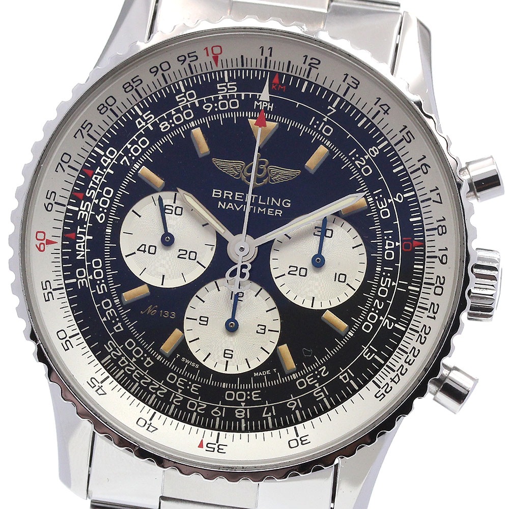 ブライトリング BREITLING A11022 ナビタイマー クロノグラフ 250本限定 レマニア 手巻き メンズ 良品 保証書付き_862191【中古】