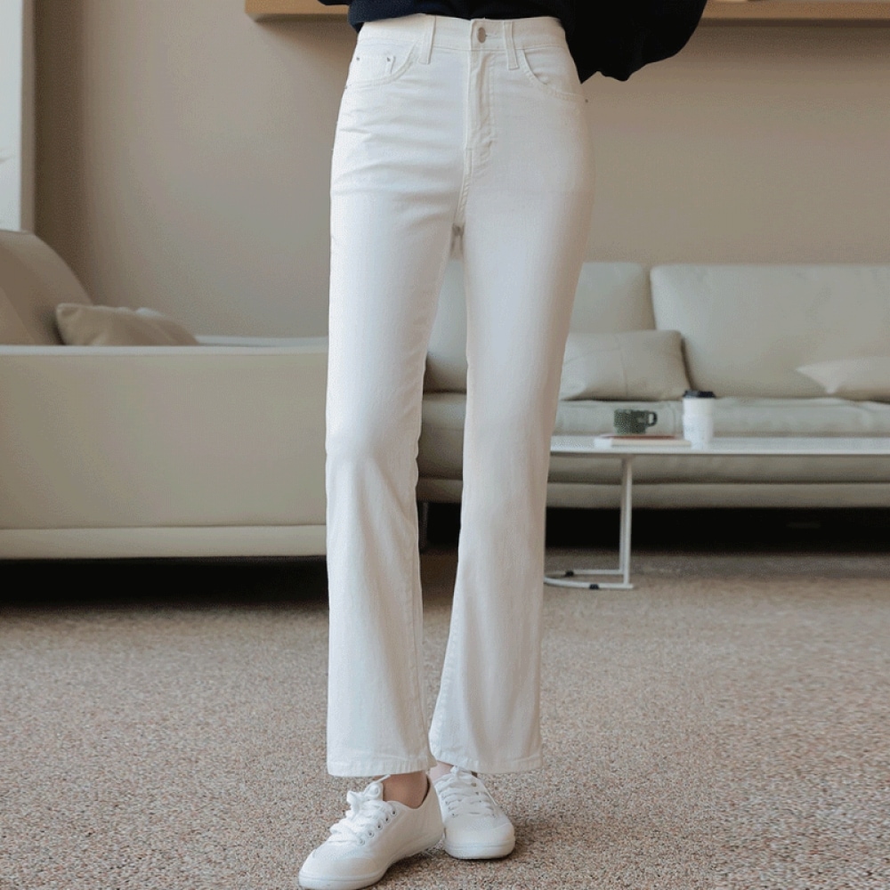 クリック＆ファニーソフトフィットブーツカットコットンパンツ [SMLサイズ]