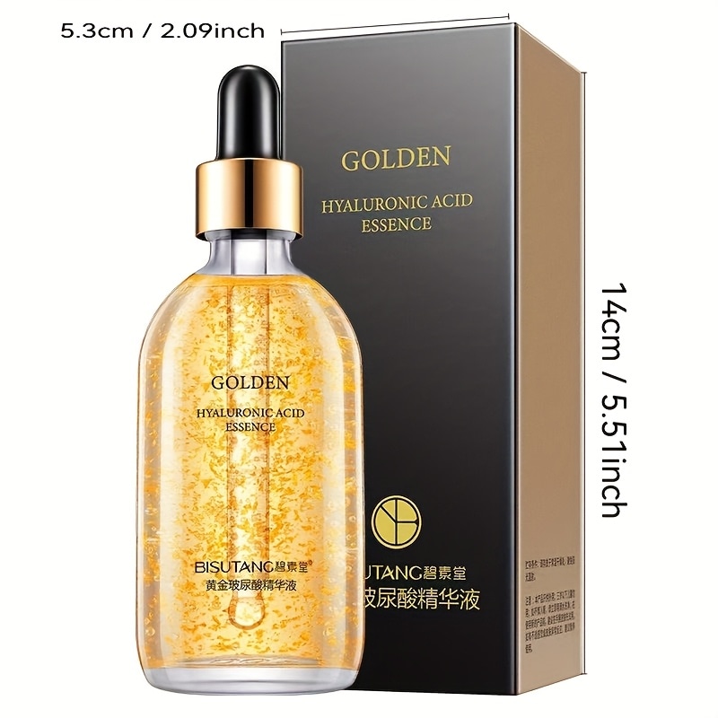 ビュータング ゴールデンヒアルロン酸フェイシャルエッセンス - ソディアムヒアルロネートカタツムリ分泌物フィルトレート＆藻類エキスクラクト配合 - すべての肌タイプ（敏感・乾燥・脂性・混合）用深層保湿