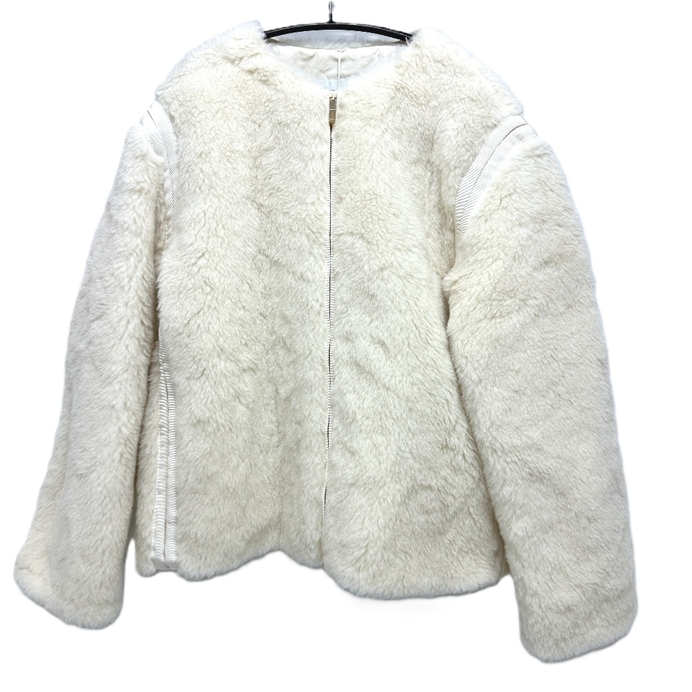 MAX MARA マックスマーラ ジャケット 24110810216 テディベア ジップアップ アパレル アルパカ ホワイト