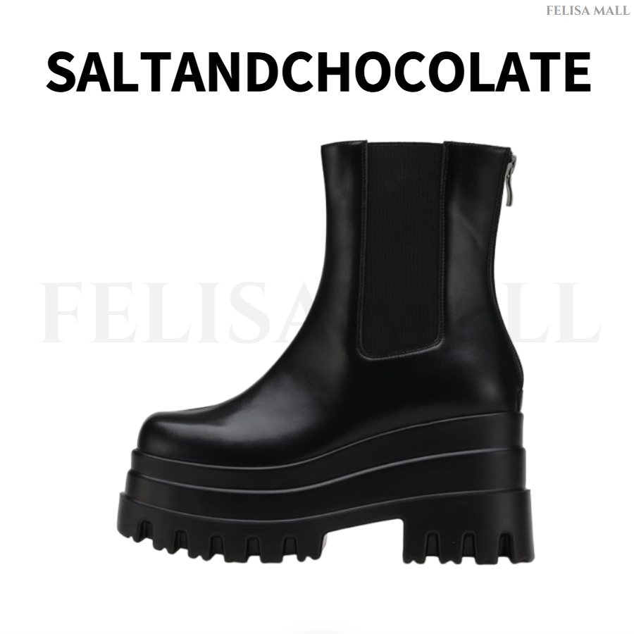 [SALT&CHOCOLATE] レイヤー チェルシー ブーツ 韓国人気ブランド 韓国厚底ブーツ