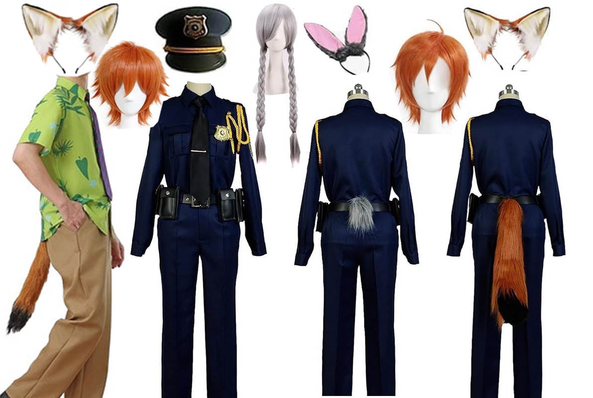 ズートピア ジュディ ホップス コスプレ 衣装 Judy Hopps コスプレ ニック・ワイルド 衣装 ニック ワイルド コスプレ衣装 警察服 Nick Wilde ハロウィン イベント 仮装