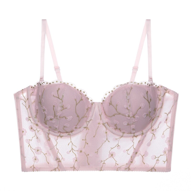 メガ割 韓国ファッションスリムブラジャーレディース補正下着ボディスーツ着圧タイツ可愛い刺繍上質人気ブラジャー