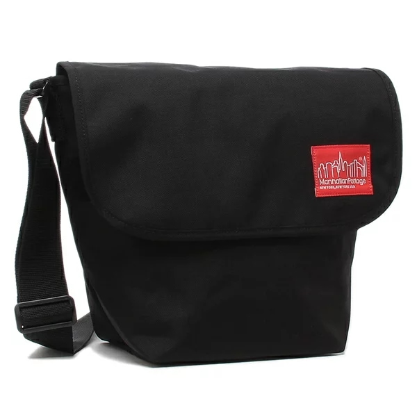 ショルダーバッグ カジュアルメッセンジャーM ブラック メンズ レディース MANHATTAN PORTAGE 1605 blk