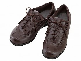 徳武産業 あゆみシューズ 介護靴 外出用 コンフォートIII 5E 茶 両足LLサイズ 7039