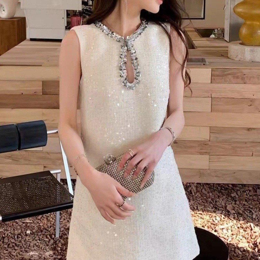 韓国デザイン夏物新作高級感　上品おしゃれお嬢様ワンピース