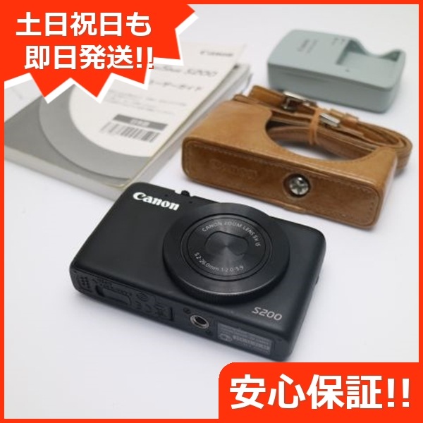 超美品 PowerShot S200 ブラック デジカメ Canon 112