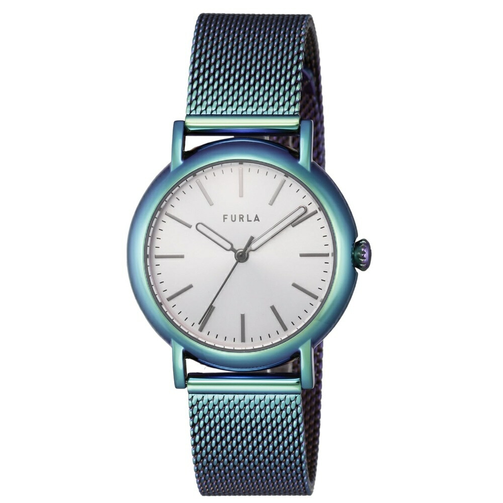 フルラ 腕時計 レディース ブランド ブルー ステンレス メッシュベルト イージーシェイプ シルバー文字盤 時計 小さい シンプル かわいい おしゃれ 大人 女性 母 妻 彼女 お祝い 時計 記念日