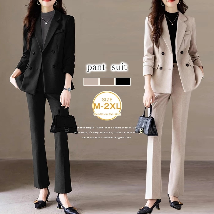 セットアップ レディース パンツドレス 上下セット 2点セット パンツ スーツ アンクルパンツ パンツスーツ 卒業式 入学式　入園式 卒園式 ママ コーデ ビジネス 通勤 オフィス 春 秋 シンプル