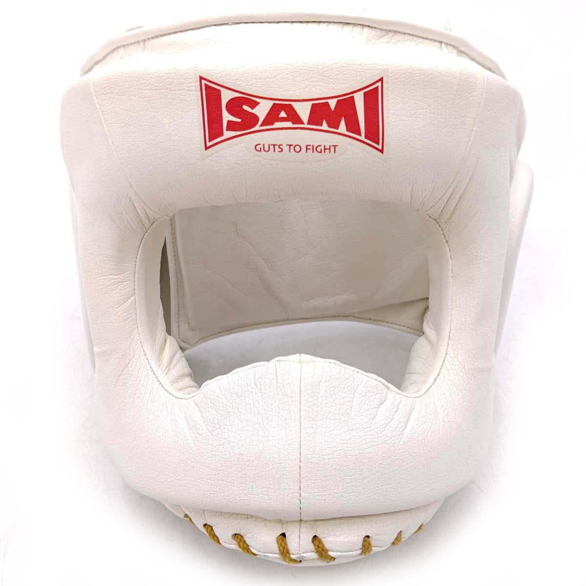 【中古】ISAMI イサミ ヘッドギア フルフェイス S ホワイト ボクシング 格闘技