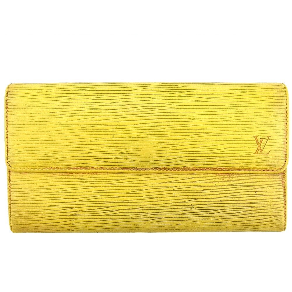 長財布 エピ ポシェット ポルト モネ クレディ タッシリイエロー レディース 中古