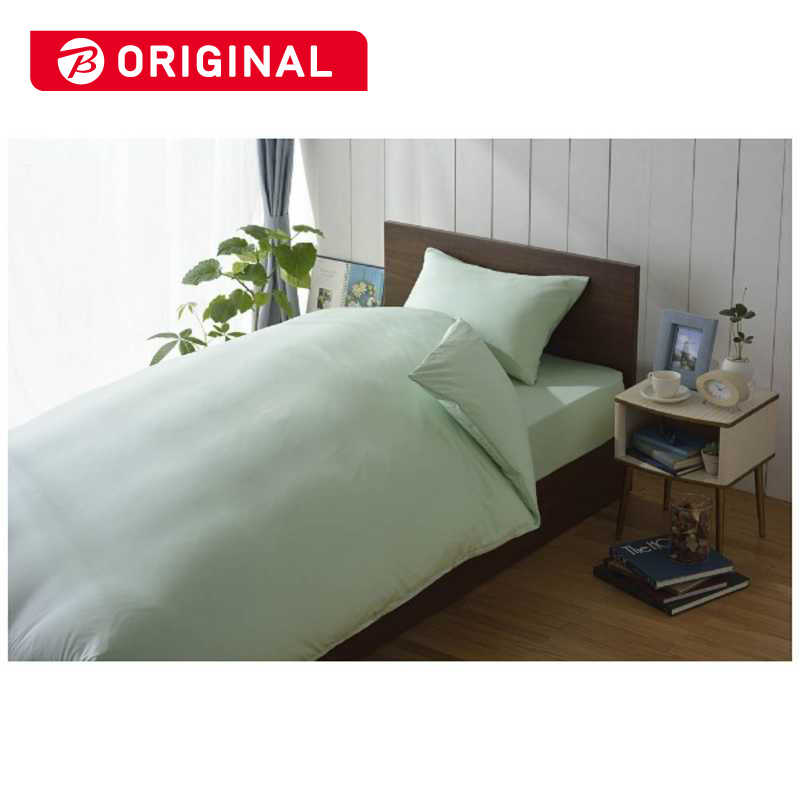 生毛工房　【ボックスシーツ】スーピマ シングルサイズ(綿100%/100×200×28cm/グリーン)