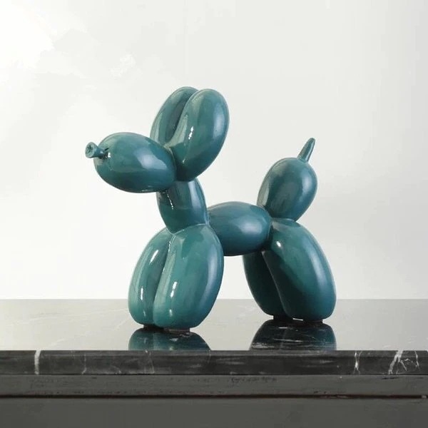 バルーンアート　犬　彫刻樹脂アート＆クラフトファッション現代のシンプルな家の装飾アクセサリーR846 Green
