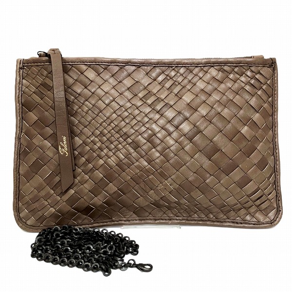 ファロルニ F1440 メッシュ 斜め掛け 2WAY ショルダーバッグ クラッチバッグ【中古】